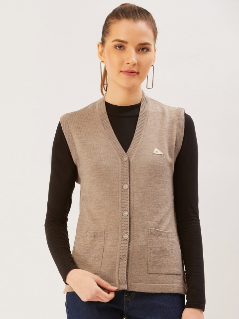 

Monte Carlo Women Beige Woollen Solid Cardigan