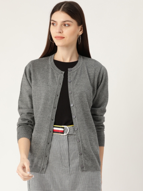 

Monte Carlo Women Grey Solid Cardigan