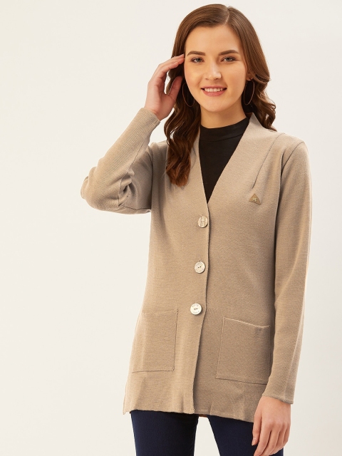 

Monte Carlo Women Beige Solid Cardigan