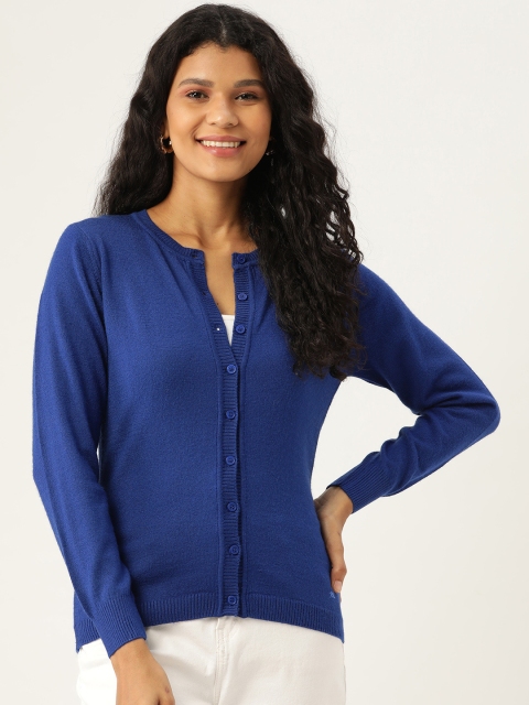 

Monte Carlo Women Blue Solid Cardigan