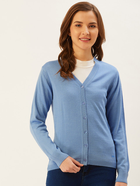 

Monte Carlo Women Blue Solid Cardigan