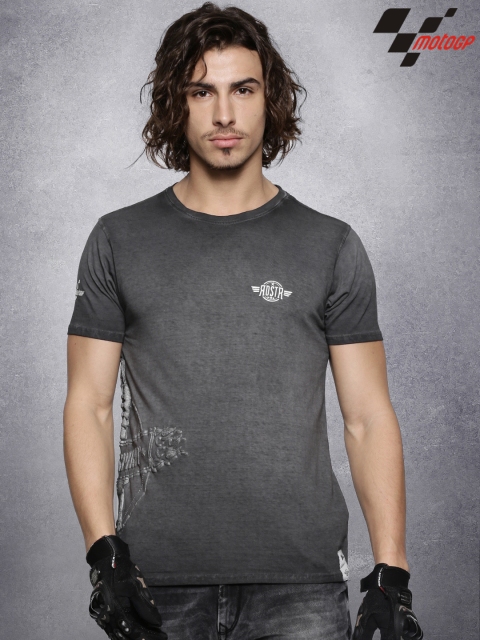 

RDSTR Charcoal Grey MotoGP Washed Printed T-Shirt