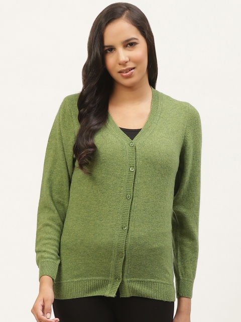 

Monte Carlo Women Green Solid Cardigan
