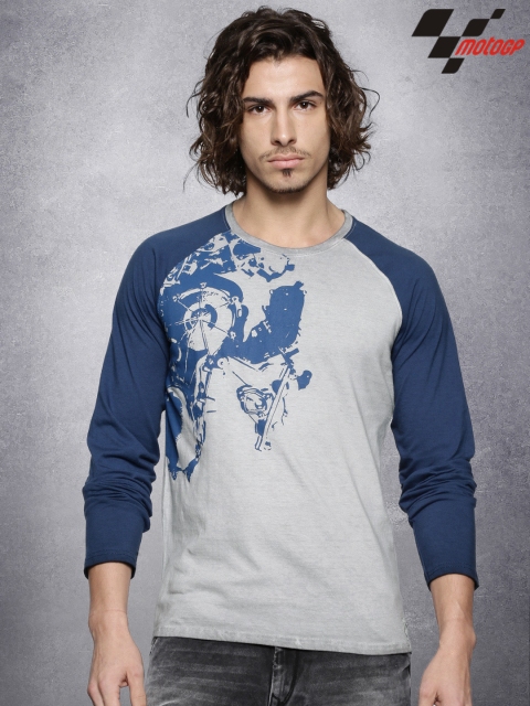 

RDSTR Grey MotoGP Printed T-Shirt