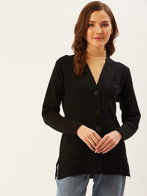 

Monte Carlo Women Black Solid Cardigan