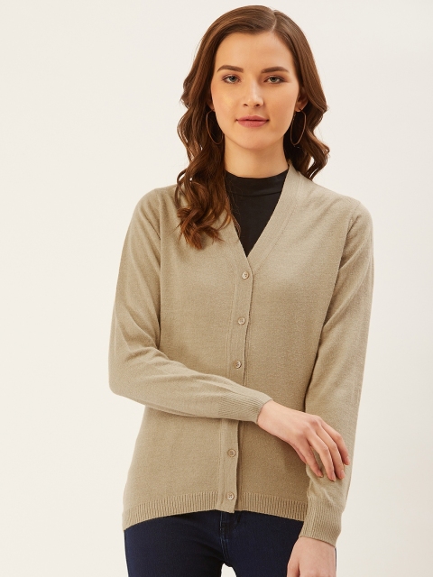 

Monte Carlo Women Beige Solid Cardigan
