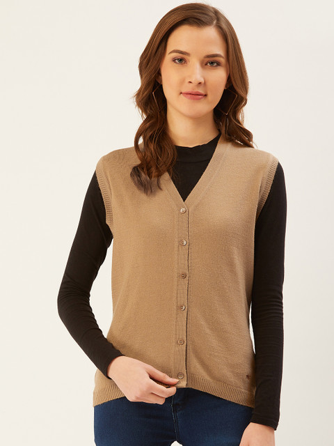 

Monte Carlo Women Beige Solid Cardigan