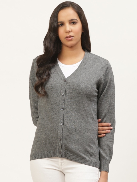 

Monte Carlo Women Charcoal Grey Solid Cardigan Sweater