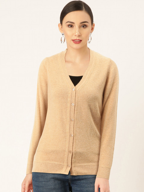 

Monte Carlo Women Beige Solid Cardigan
