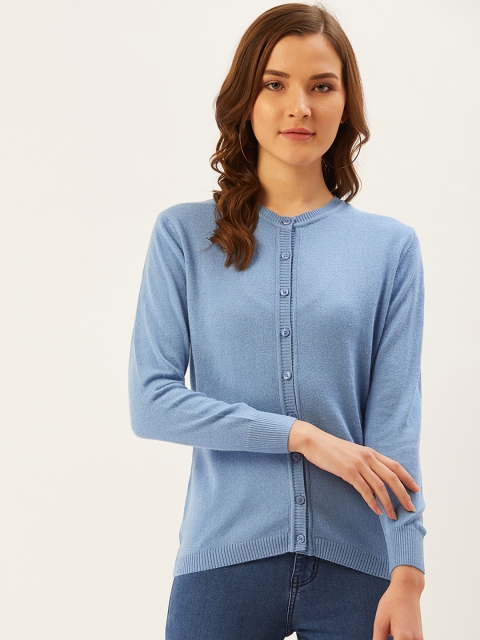 

Monte Carlo Women Blue Solid Cardigan