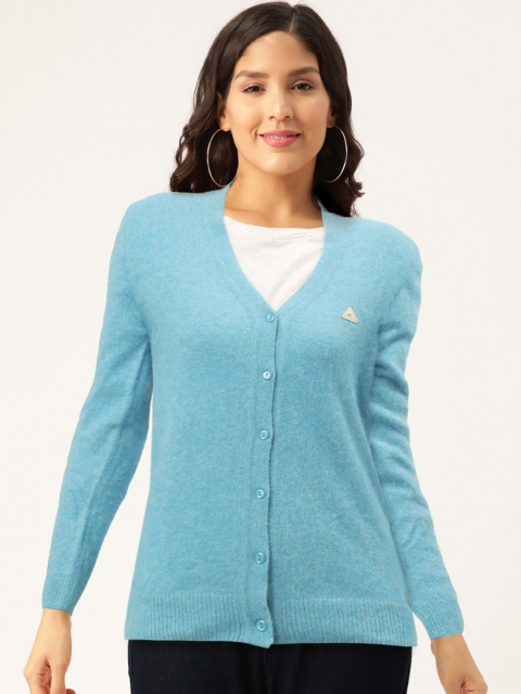 

Monte Carlo Women Blue Solid Cardigan