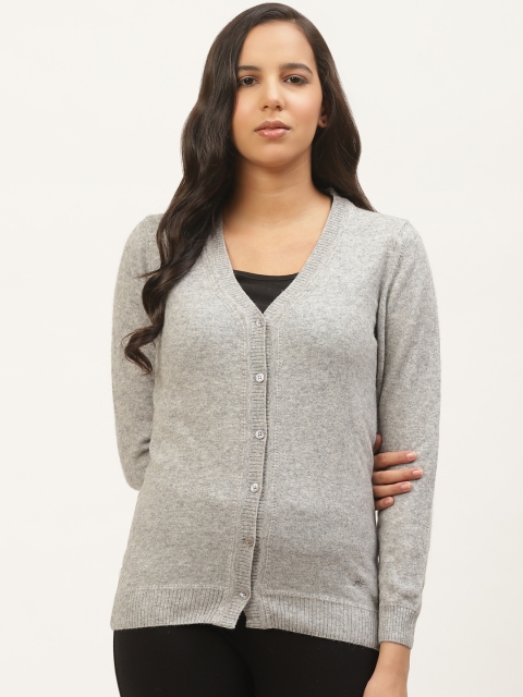 

Monte Carlo Women Grey Melange Solid Cardigan