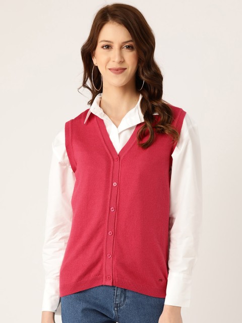 

Monte Carlo Women Pink Solid Cardigan