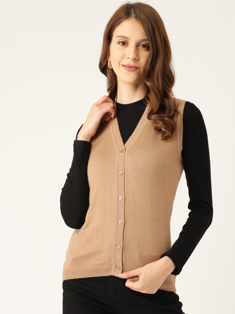 

Monte Carlo Women Beige Solid Cardigan