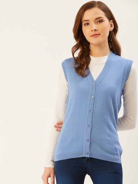 

Monte Carlo Women Blue Solid Cardigan