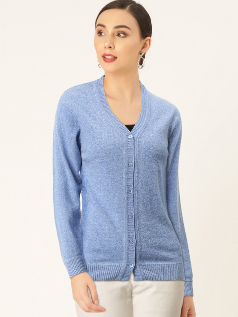 

Monte Carlo Women Blue Solid Cardigan
