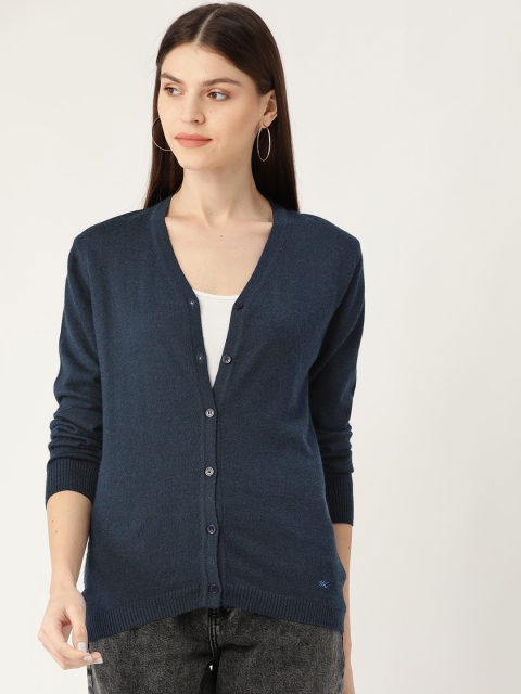 

Monte Carlo Women Navy Blue Solid Cardigan