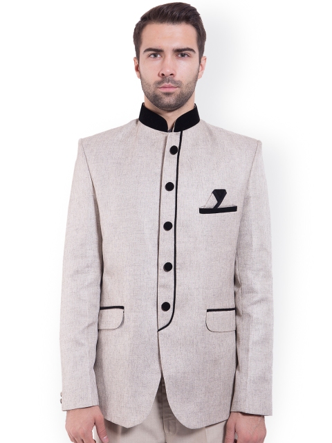 

Wintage Grey Tailored Fit Ethnic Bandhgala Blazer