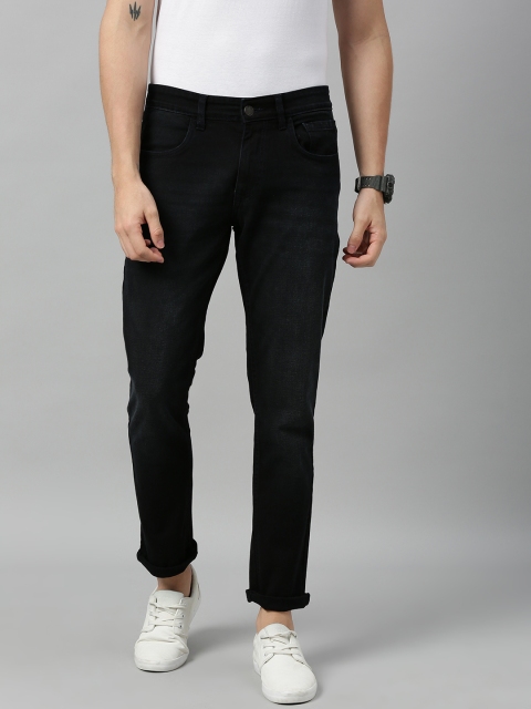 

WROGN Men Navy Blue Slim Fit Mid-Rise Clean Look Stretchable Jeans