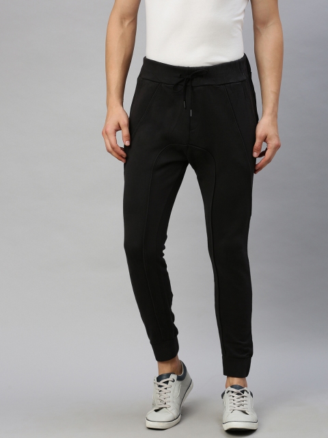 

WROGN Men Black Solid Slim Fit Joggers