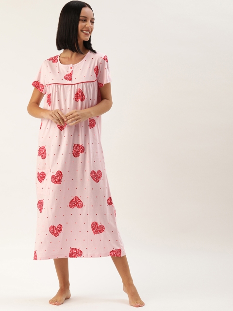 

Slumber Jill Pink Printed Nightdress
