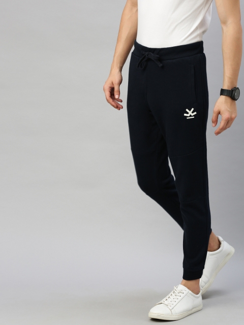 

WROGN Mens Navy Blue Solid Track Pants