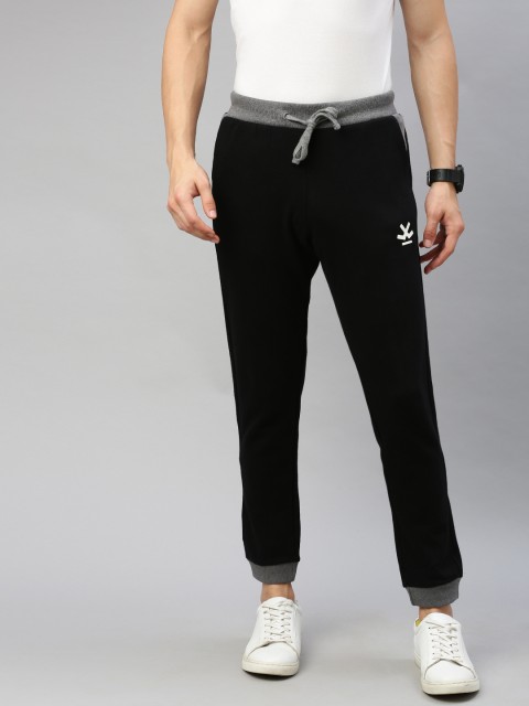 

WROGN Men Black Solid Slim Fit Joggers