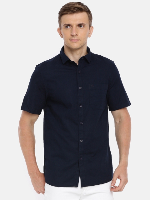

Chennis Men Navy Blue Slim Fit Solid Casual Shirt