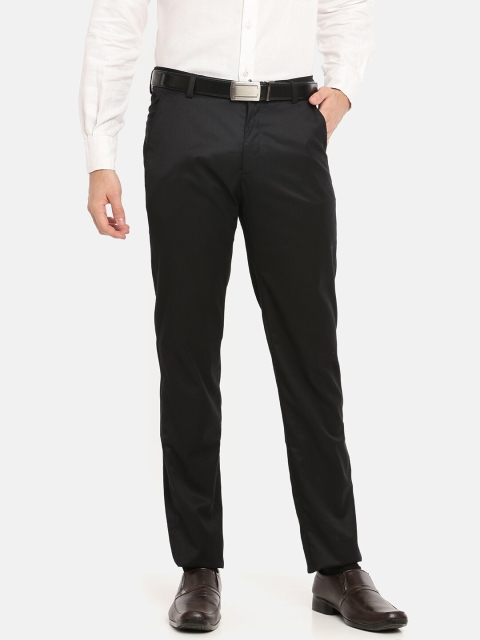 

Chennis Men Black Slim Fit Solid Formal Trousers