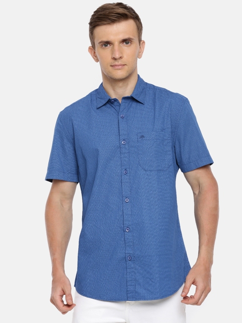 

Chennis Men Blue Slim Fit Printed Casual Shirt