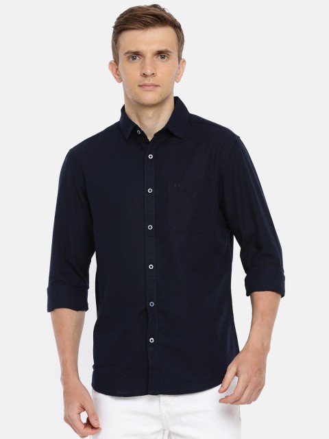 

Chennis Men Navy Blue Slim Fit Solid Casual Shirt