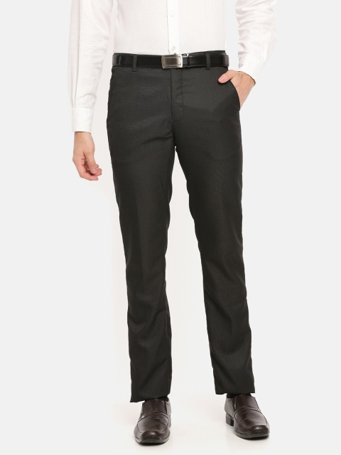 

Chennis Men Black Slim Fit Solid Formal Trousers