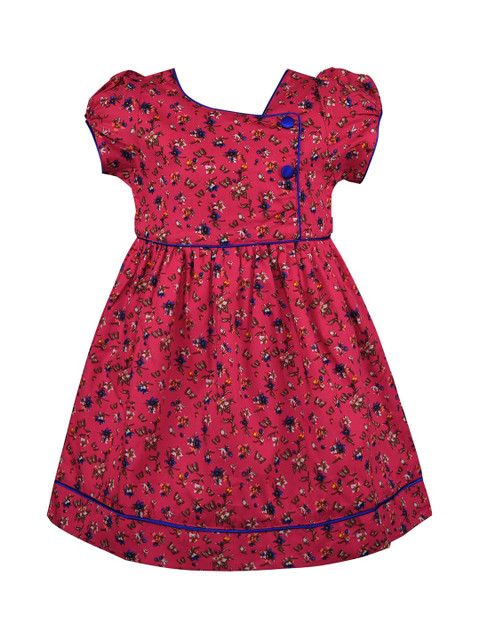 

Wish Karo Girls Red Printed A-Line Dress