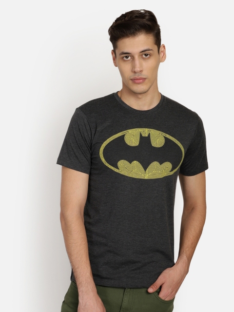 

Free Authority Men Grey Batman Print Round Neck T-shirt