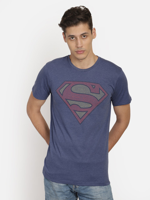 

Free Authority Men Blue & Red Superman Printed Round Neck T-shirt