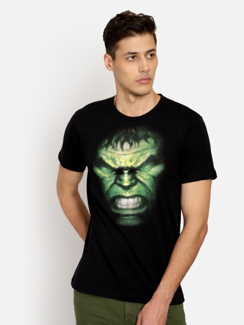 

Free Authority Men Black Hulk Printed Round Neck T-shirt