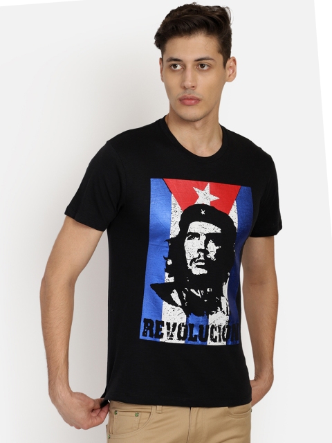 

Free Authority Men Black & Blue Che Guevara Print T-shirt