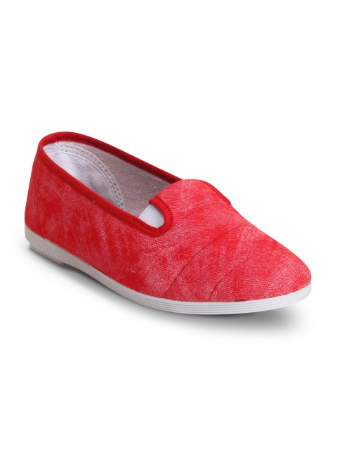 

SCENTRA Women Red Canvas Antibacterial Slip-On Sneakers