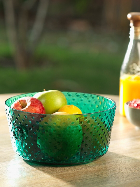 

ellementry Blue Textured Olio Glass Bowl