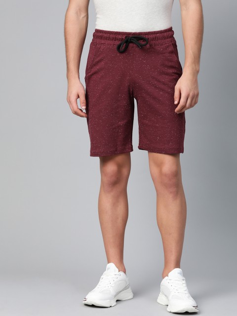 

MANQ Men Maroon Speckled Slim Fit Training Shorts