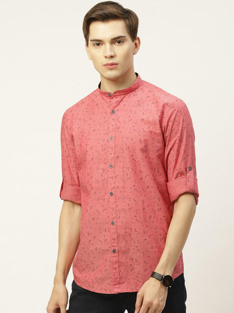

Lee Cooper Men Red & Black Regular Fit Printed Pure Cotton Casual Shirt