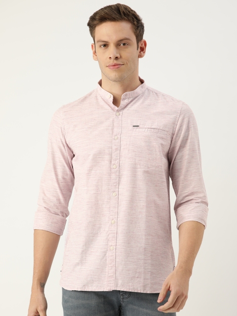 

Lee Cooper Men Pink Pure Cotton Solid Casual Shirt