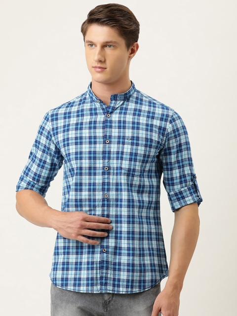 

Lee Cooper Men Blue Regular Fit Checked Shirt