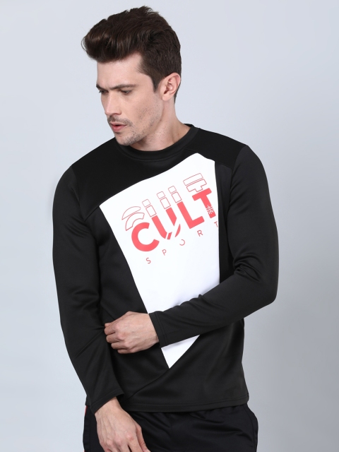 

Cultsport Men Black & White Printed Sweatshirt