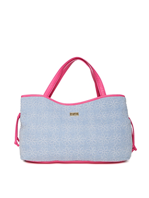 

Steve Madden Blue Embroidered Oversized Shoulder Bag