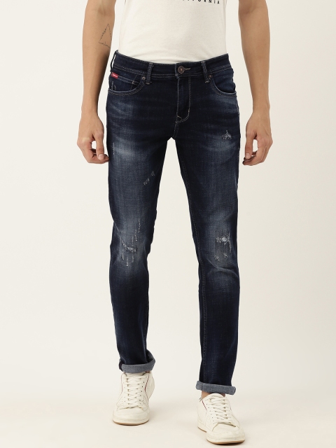 

Lee Cooper Men Blue Reuben Skinny Fit Mid-Rise Mildly Distressed Stretchable Jeans