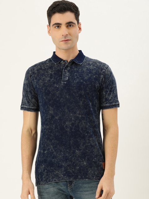 

Lee Cooper Men Blue Dyed Polo Collar Pure Cotton T-shirt
