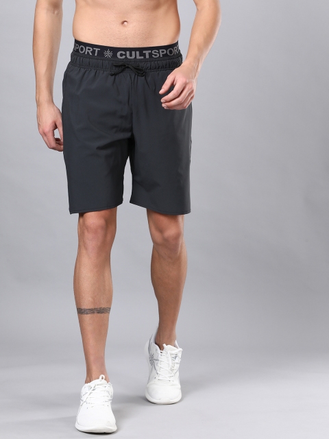 

Cultsport Men Grey Solid Regular Fit Regular Shorts