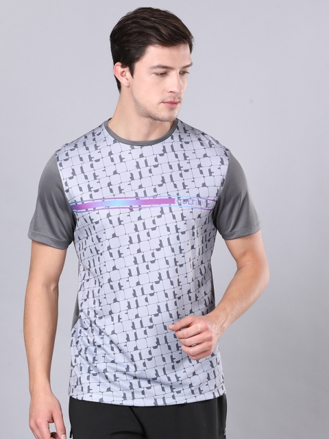 

Cultsport Men Grey Printed Round Neck T-shirt