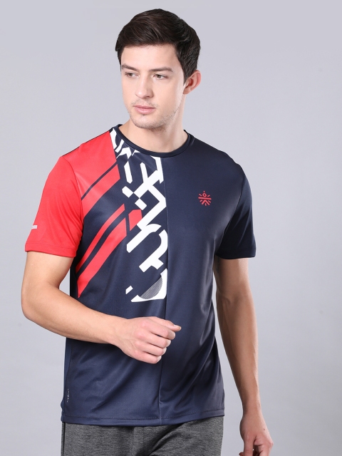 

Cultsport Men Navy Blue Printed Round Neck T-shirt